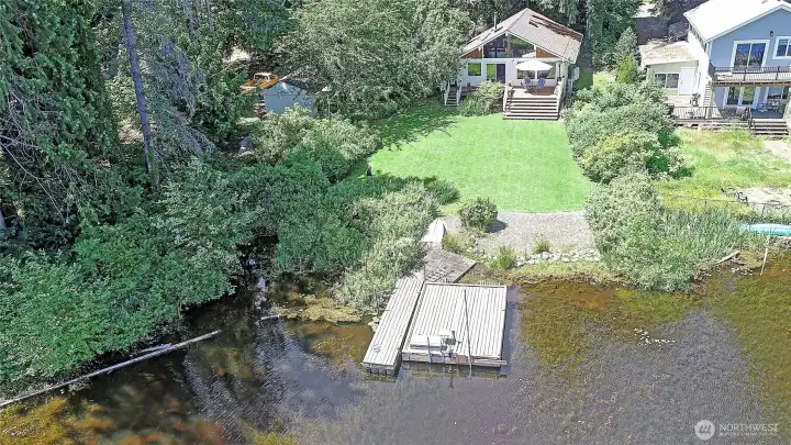 Soak up the sunshine throughout the property. Floating dock is included, floating barge is not included.