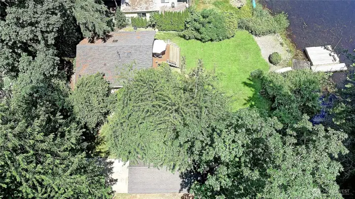 Aerial view facing North.