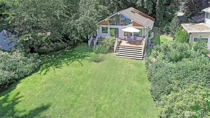 Aerial view facing East.