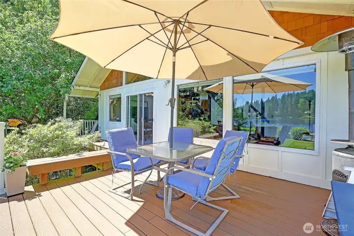 Come sit down and relax on your private back deck.
