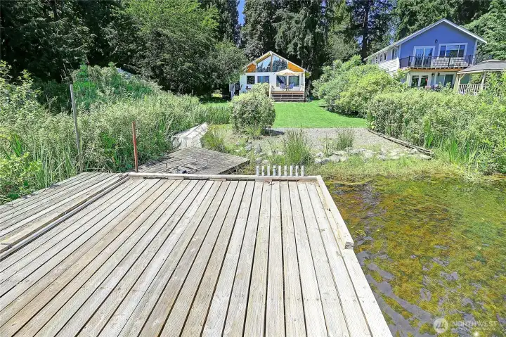 View looking back at your lakefront home.