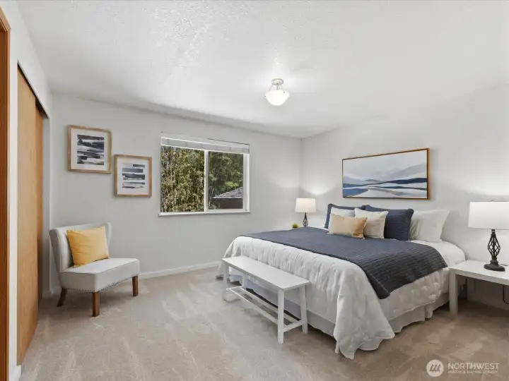 The primary bedroom.
