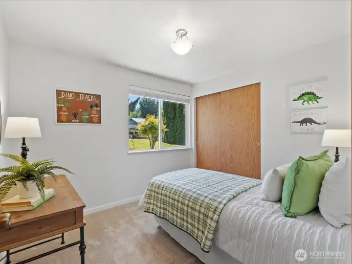 Large closets are in each bedroom.