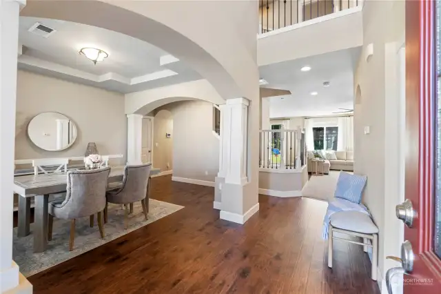 Welcoming entry with vaulted ceilings and abundant light.