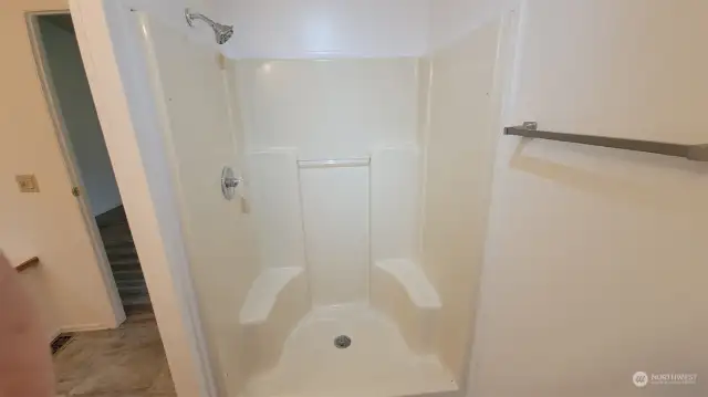 Stand alone shower in primary bath.