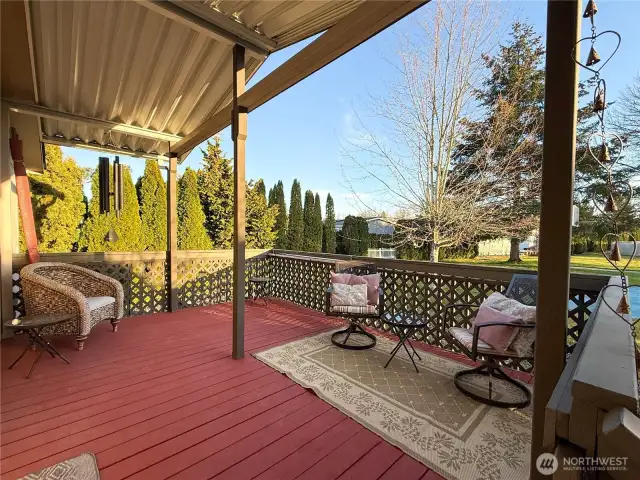 Back patio fit for entertaining.