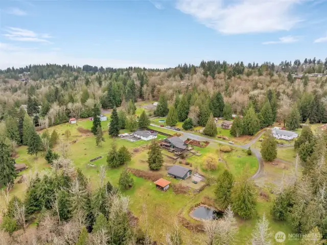 Another ariel view of this stunning 3.22 acre property.