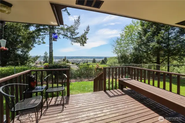Deck off the back of the house, great for BBQing, entertaining or just enjoying the view with your morning coffee.
