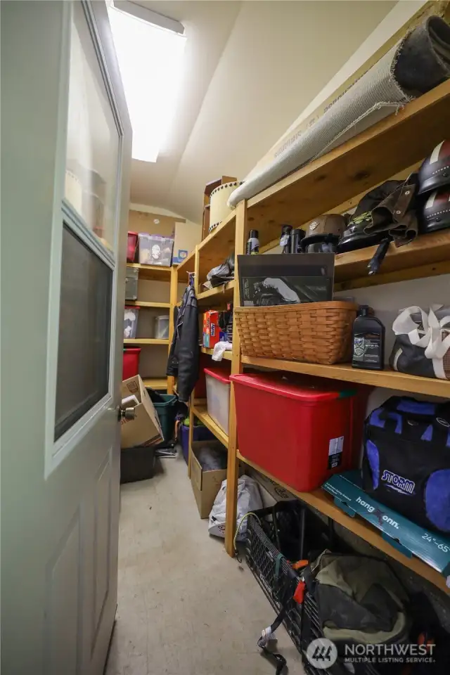 Room inside the garage for even more storage