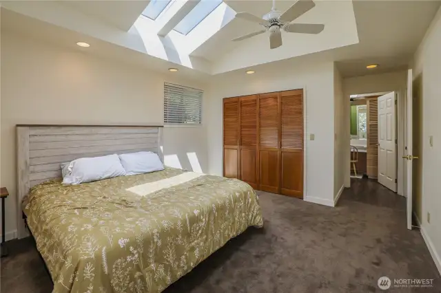 Again, look at the lighting from those sky-lights, and showing entrance into en suite bathroom