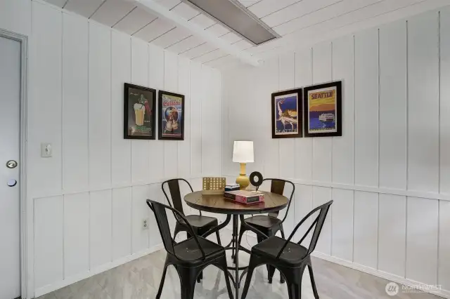 So much could be done with this end of the room! This is just one idea...