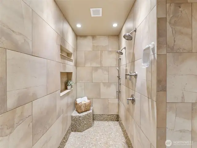Primary bathroom double shower