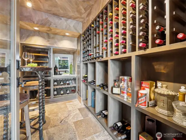 Temperature controlled wine cellar and cigar humidor