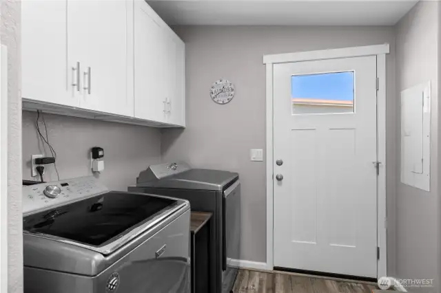 Utility room with storage.