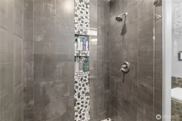 Walk-in shower.