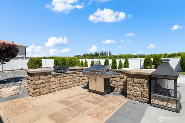 Outdoor kitchen.