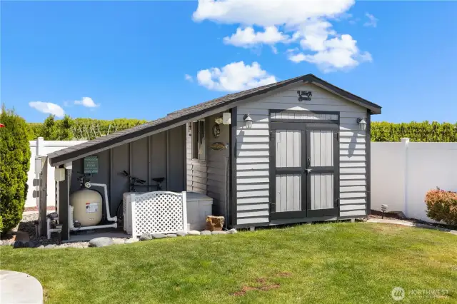 Storage shed.