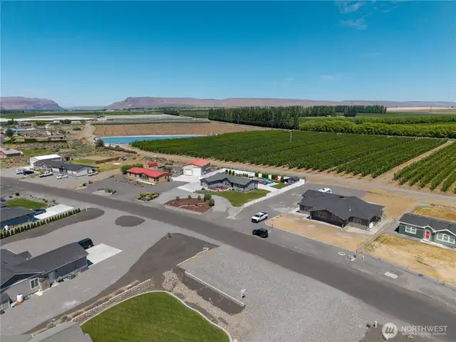 Aerial view of home.