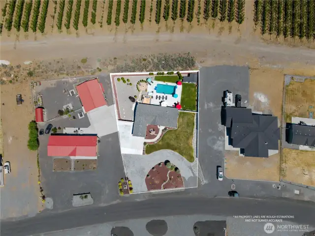 Aerial view of property.