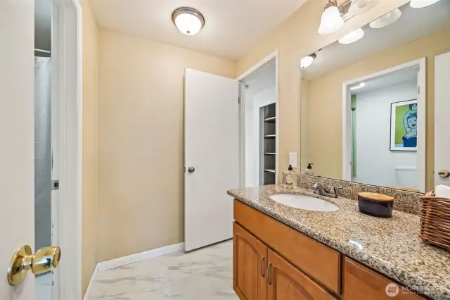 Upper floor bathroom.