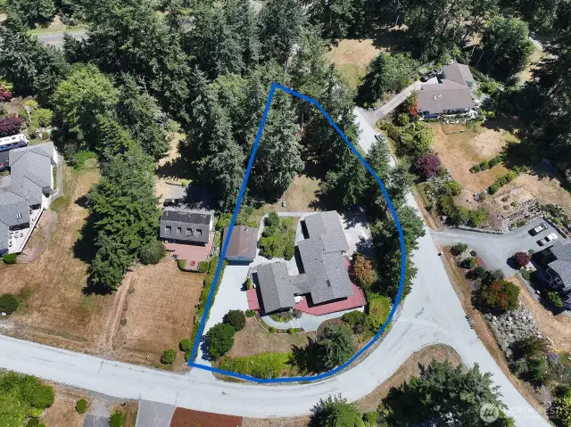 Estimated property lines.