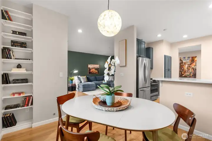 Kitchen, Dining and Living room flow seamlesly