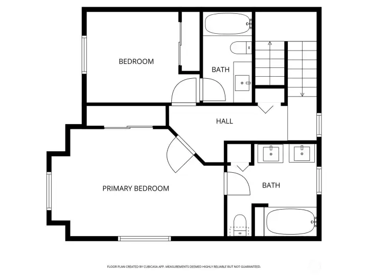 Second Floor with huge primary suite and third bedroom with ensuite bath
