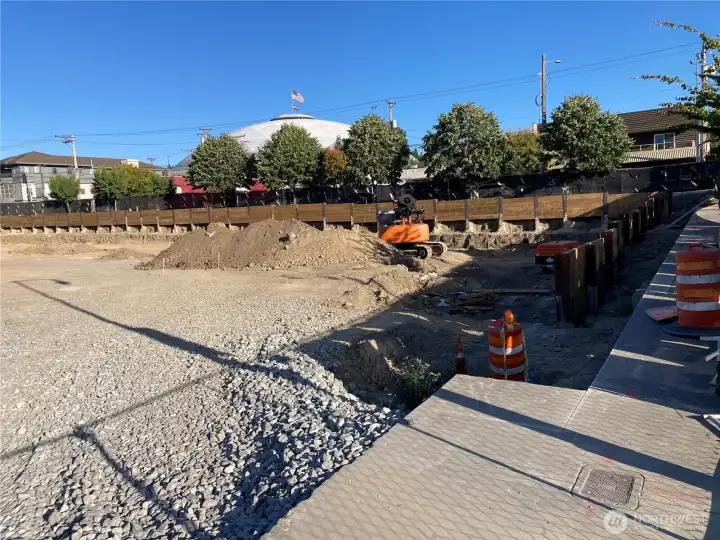 Site with Tacoma Dome in backgrounf