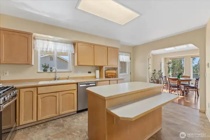 The Dining rm sits right off the kitchen for easy flow.