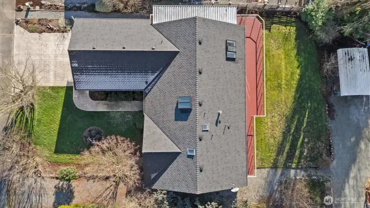 Aerial shot of the home.