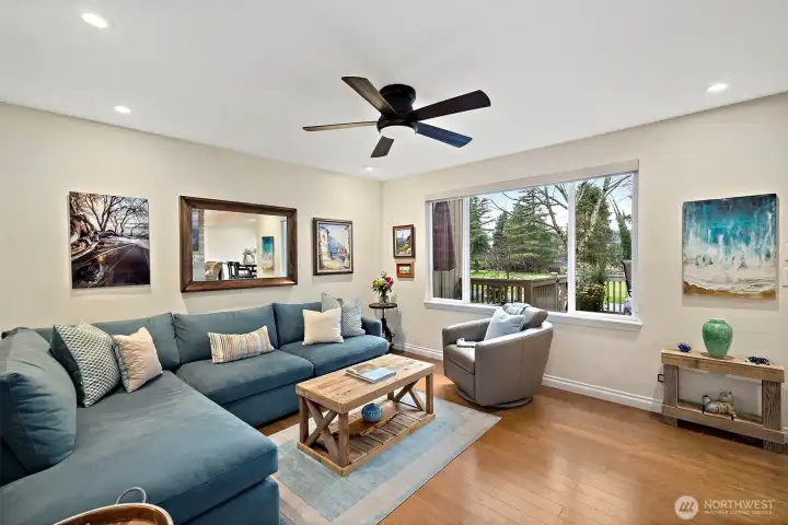 Living Room with Golf Course View