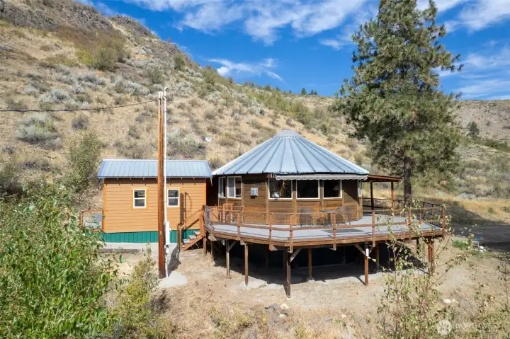 A large bedroom was added onto the cabin in 2021.
