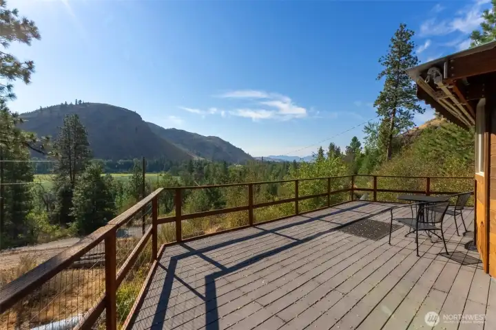 Extend living space outdoors on this spacious deck.