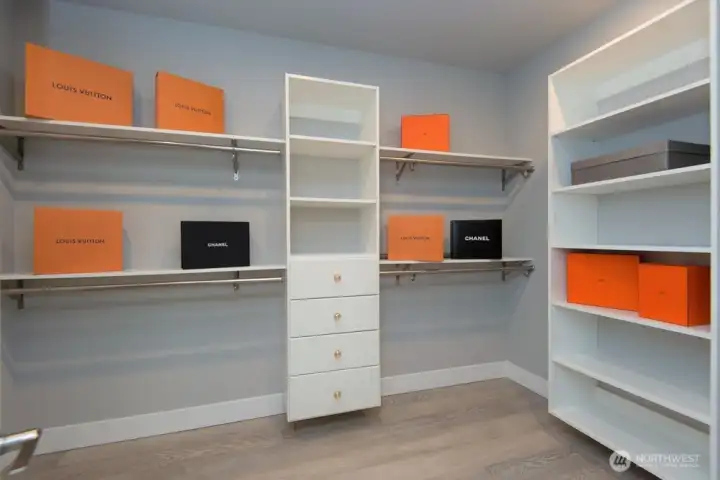 Primary Walk-In Closet Upper Level.