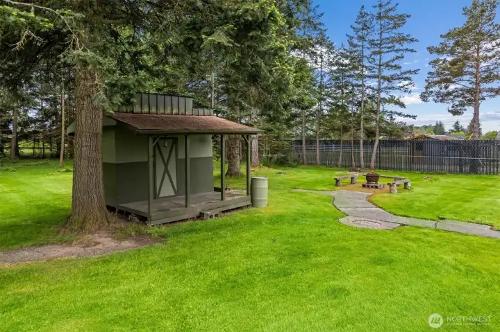 Additional outdoor storage shed.