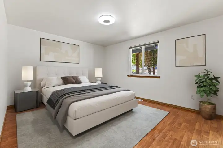 Primary Suite. Virtually staged.