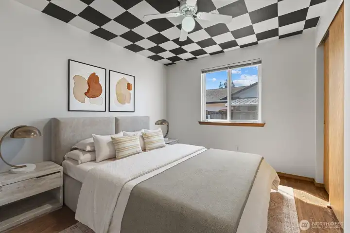 Bedroom #3. Virtually staged.