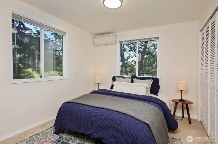 This is bedroom #4 in the northwest side of the home. It also has a standard sized closet and a mini-split.