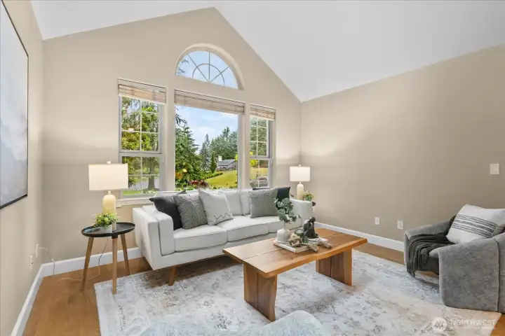 Warm and inviting gathering space perfect for everyday living and entertaining.