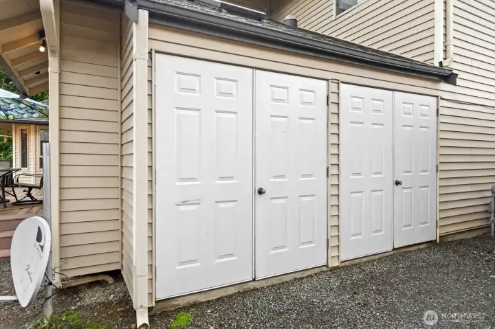Dedicated storage for your yard tools.