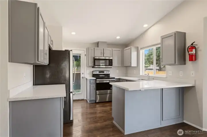 Updated kitchen with SS appliances