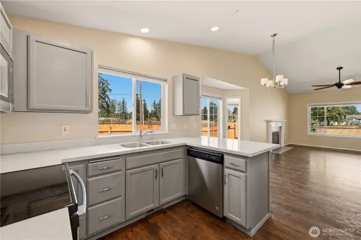 Dishwasher right off the sink