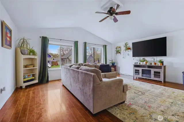 Open, sunlit great room