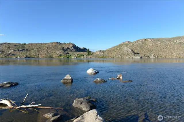 Looking across the river from the community river access.