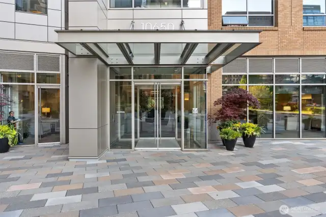 Grand building entrance.