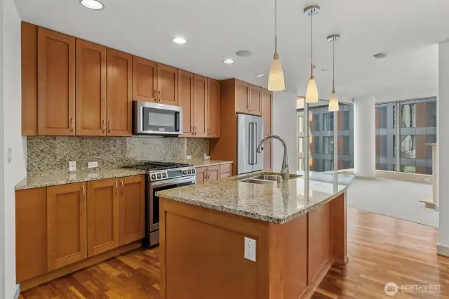 Granite countertops.