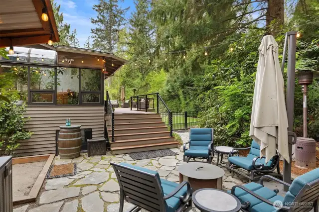 Coolest stone patio you'll see!