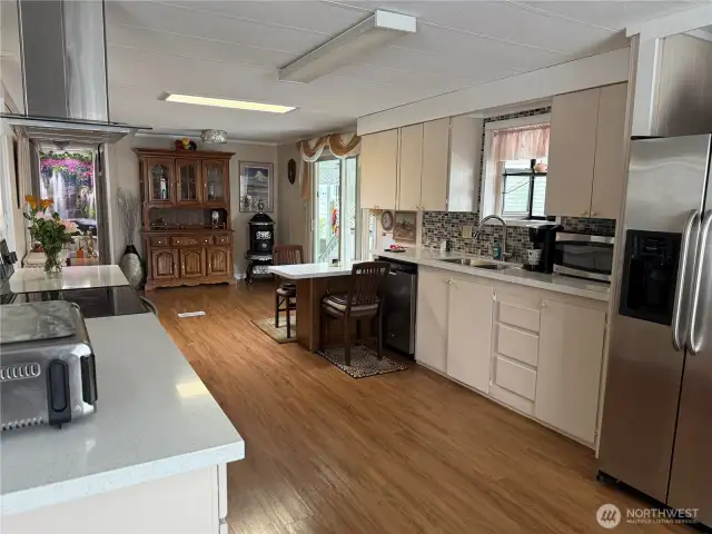 Kitchen with family room space