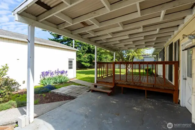 House your BBQ grill and outdoor dining table for summer fun gatherings.