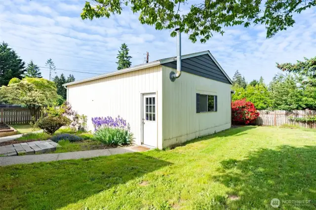 Detached 24x30 garage/shop can be your project haven or extra storage space for outdoors toys.
